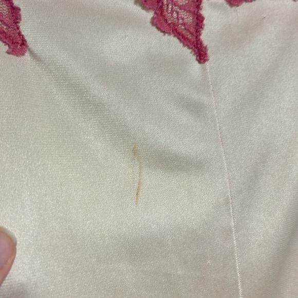 Vintage Lingerie Slip Dress with Pink Floral Lace - Picture 8 of 10